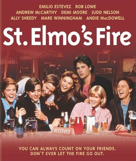 st elmo s fire 1985 classic brat pack of the 80 s emilio estevez 1980s films 80s movies