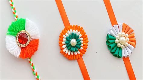 3 Super Easy Rakhi Making For Competitiondiy Indian Tricolour Rakhi