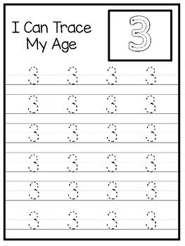 Check out our wide range of free printable number worksheets that are perfect for kids of different ages. 10 How Old I Am Age 3 Number Tracing and Learning ...