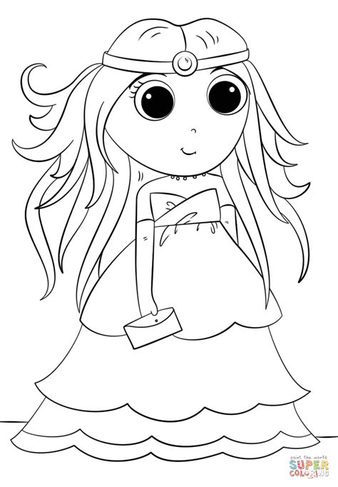 Gambar Anime Princess Coloring Page Free Printable Pages Click Di