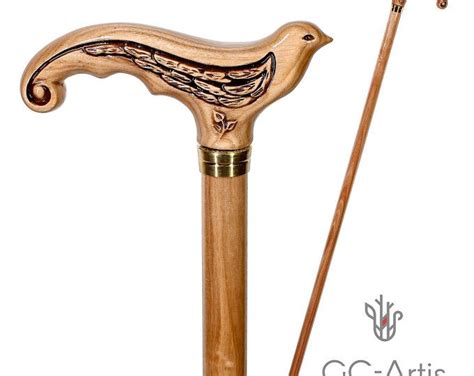 Wooden Cane Walking Stick Horse Spring Hand Carved Animal Etsy