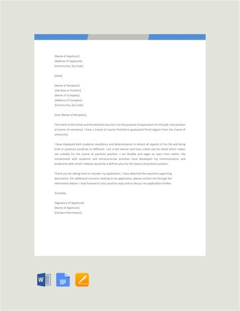 Job application letter is your chance to tell a potential employer why you're the perfect person for the position and how your skills and expertise can add value to the company. 94+ Best Free Application Letter Templates & Samples - PDF ...
