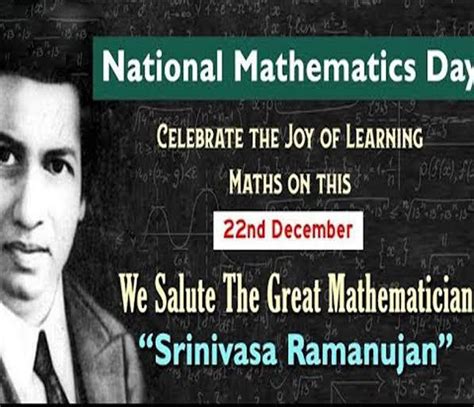 National Mathematics Day 22nd Dec Tribute To Great Mathematician