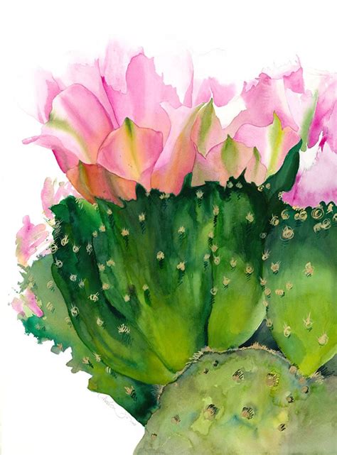 This art print is hand painted in watercolor, scanned at a high resolution, then altered digitally for printing and printed on thick and textured archival quality art paper that resembles watercolor paper. 236 best Watercolor Cactus images on Pinterest ...