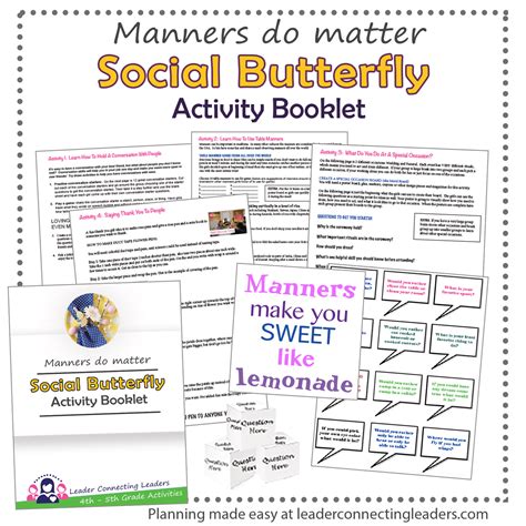 Social Butterfly Activity Booklet Leader Connecting Leaders