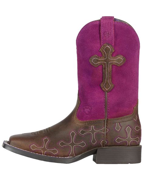 Ariat Girls Crossroads Cowgirl Boots Square Toe Sheplers