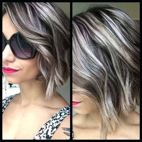 Image Result For Transition To Grey Hair With Highlights Gray Hair Highlights Blending Gray