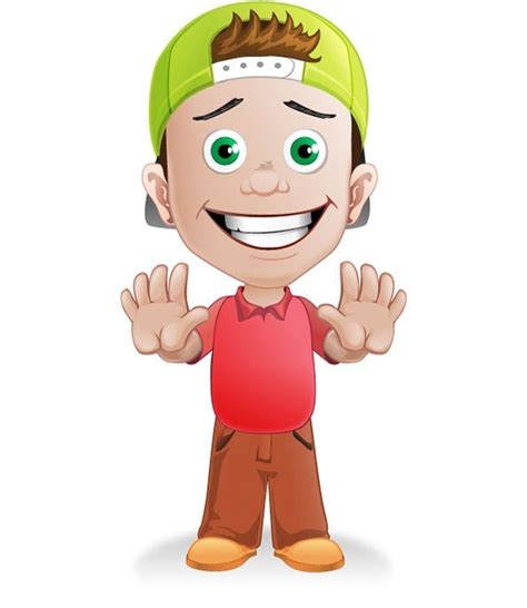 Boy Vector Character With A Hat Vector Characters