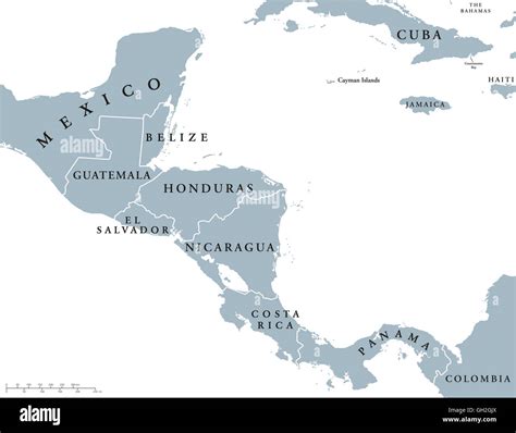 Mapa Politico De Mexico Y Centroamerica