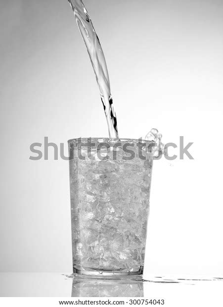 Pouring Water Glass Ice Isolated On Stock Photo 300754043 Shutterstock