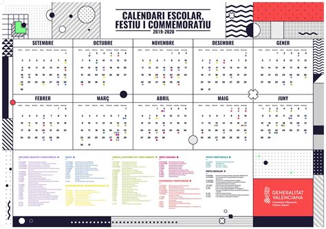 Calendario Escolar Curso 2019 2020 Colegio Liceo Corbí