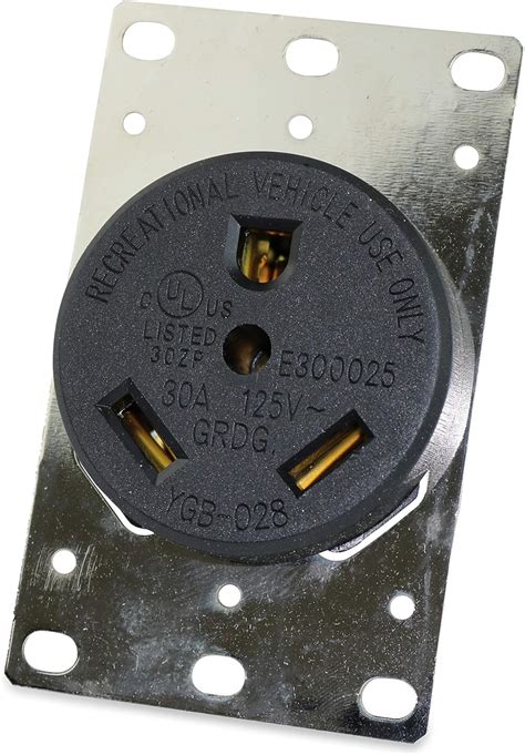 Rv 30 Amp 125 Volt Nema Tt 30r 2p 3w Power Receptacle Flush