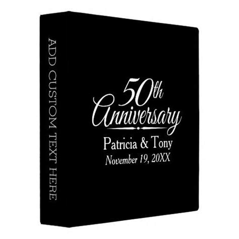 50th Golden Wedding Anniversary Personalized Binder Zazzle 50 Golden Wedding Anniversary