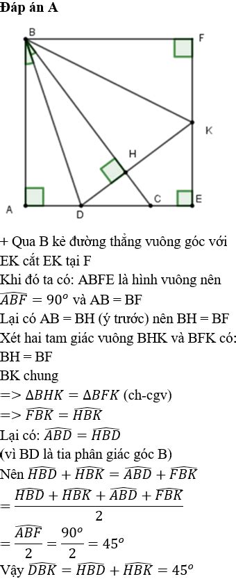 Cho tam giác ABC vuông tại A AB AC Tia phân giác của góc B cắt AC ở D