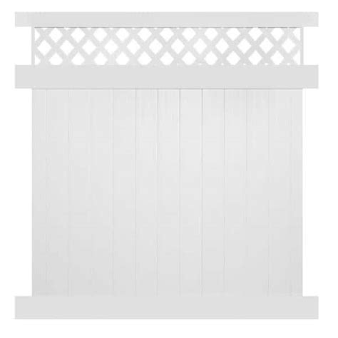 Weatherables Ashton 5 Ft H X 8 Ft W White Vinyl Privacy Fence Panel