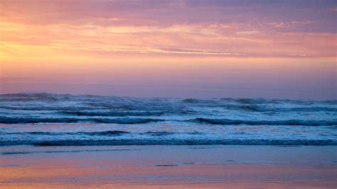 Waves At Sunset Hd Sea Wallpapers Sand Summer Sun