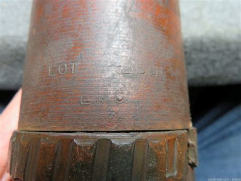 Wwi Us Military 75mm Artillery Projectile W Unusual Fuze Gas Round