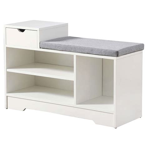 Buy Hironpal White Change Shoe Storage Bench With Cushioned Seat
