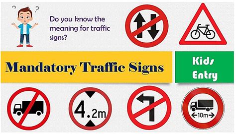 Road Traffic Signs General Knowledge For Young Learners Class 1
