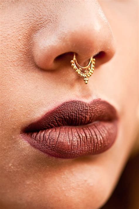 No Piercing Septum Ring Or Nose Ring Credits Gold Soul La Edgy Indian Brides Copper Red