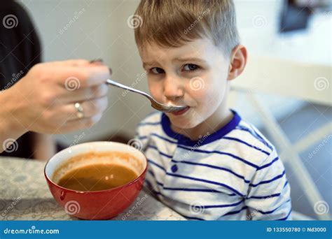 Children Have To Learn To Eat By Themselves Stock Photo Image Of