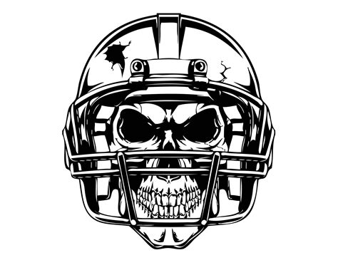 Skull Football Helmet Team High School Mascot Bones Team Pep Etsy