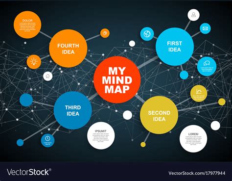 Abstract Mind Map Infographic Template Royalty Free Vector Images And