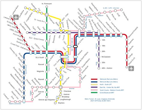 Imaginary Public Transportation Map Of St Louis Aka What Happens When