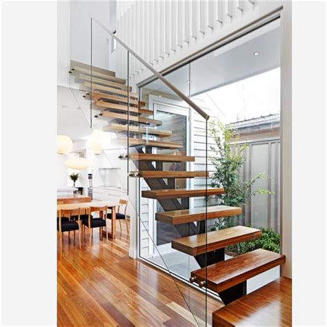 Floating Straight Stairs Central Spine Stair Middle Stringer Staircase