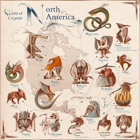 Exquisite Maps Reveal A Worldwide Mythical Creatures List Nexus Newsfeed