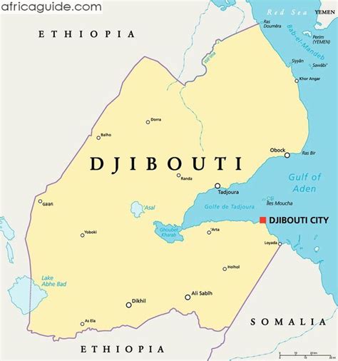 Map Of Africa Djibouti Djibouti Eden Maps