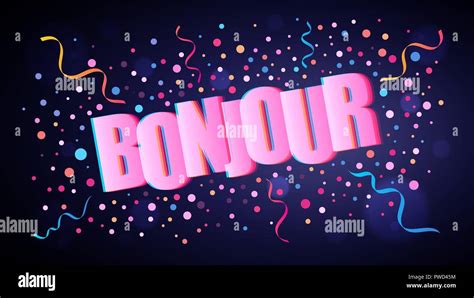 Bonjour Hello Letters Stock Vector Images Alamy