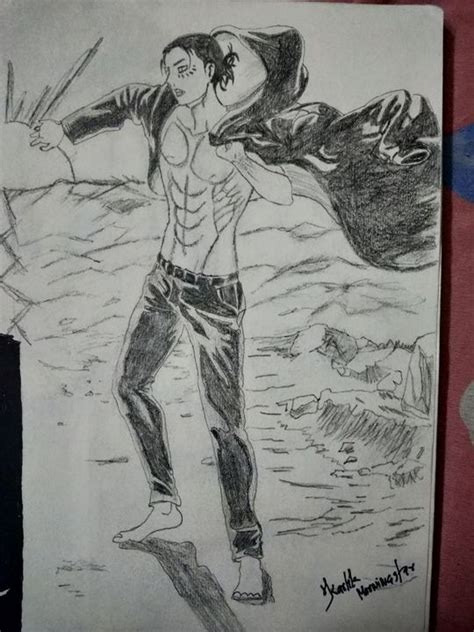 Eren Jaeger Attack On Titanseason4 Morningstar Anime Drawings