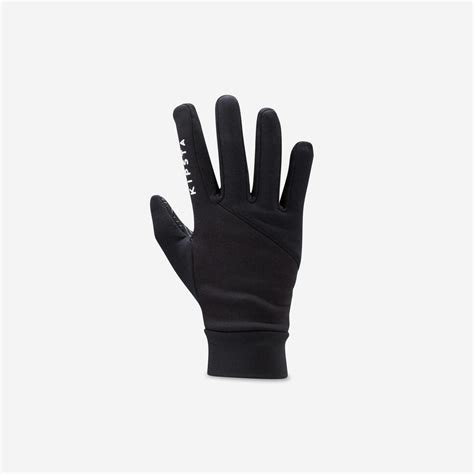 Kids Football Gloves Keepdry 500 Black Kipsta Decathlon