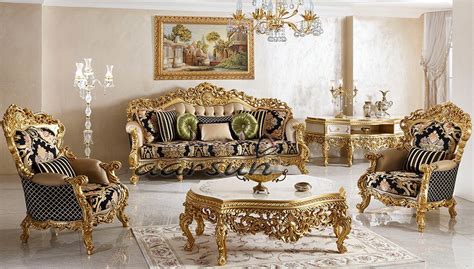 Kolhapur Classic Style Royal Golden Luxury Sofa Set