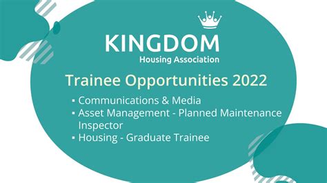 Trainee Opportunities With Kingdom Housing Association