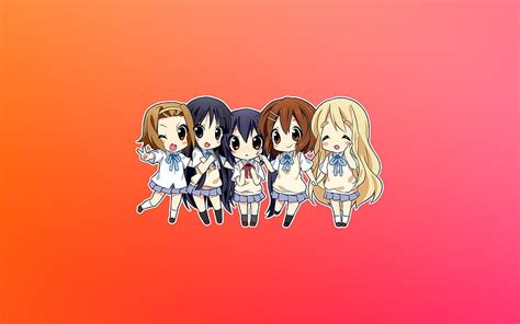 Illustration Of Five Female Anime Characters K On Chibi Tainaka
