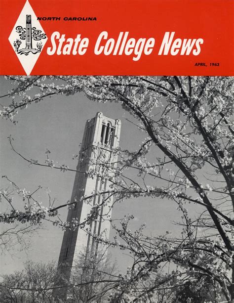 North Carolinas State College News Cover From April 1963 Nc State