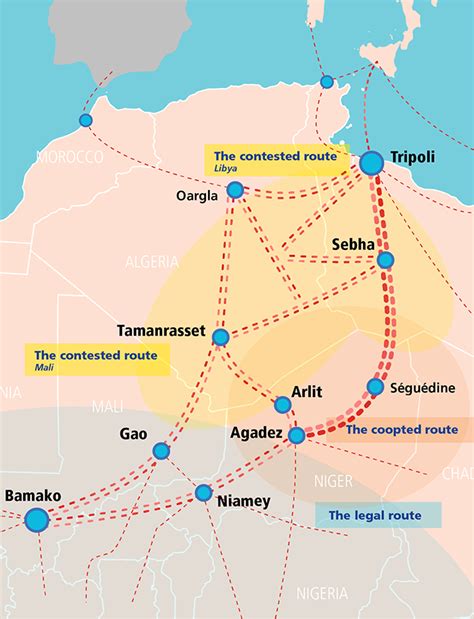 Filling nearly all of northern africa, it measures approximately 3,000 miles (4,800 km) from east to west and between 800 to 1,200 miles from north to south and has a total area of some 3,320,000 square miles (8,600. Trans Saharan Trade Route Map - Maps For You