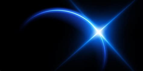 Premium Vector The Edge Of A Solar Eclipse On A Black Background Blue