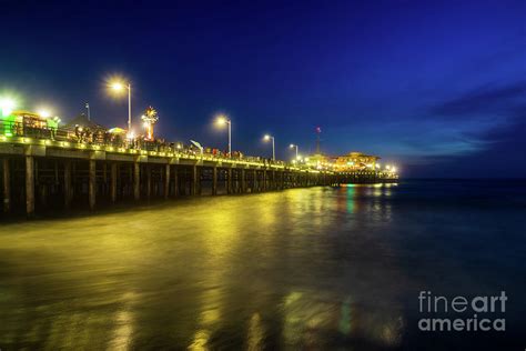 Top sights in the city include santa monica pier, santa monica beach, and venice beach. Santa Monica Ca Pier At Night Photograph by Paul Velgos