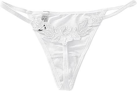 G String Thongs For Women Sexy Slutty Low Back Lace Trim Panties For Women Low Waist