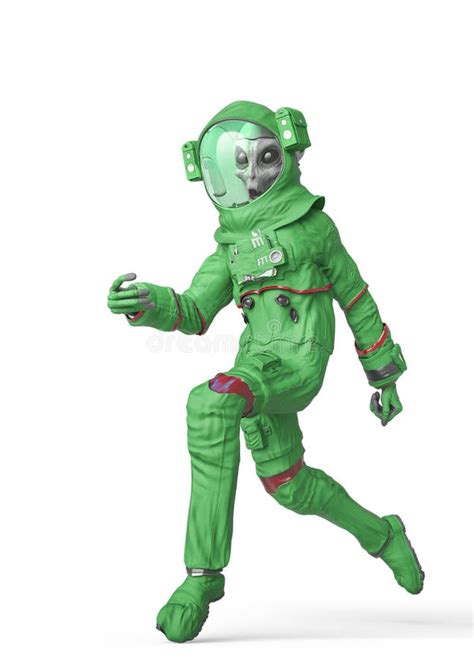 Alien Astronaut Is Talking About Aliens Meme Pose Stock Illustration