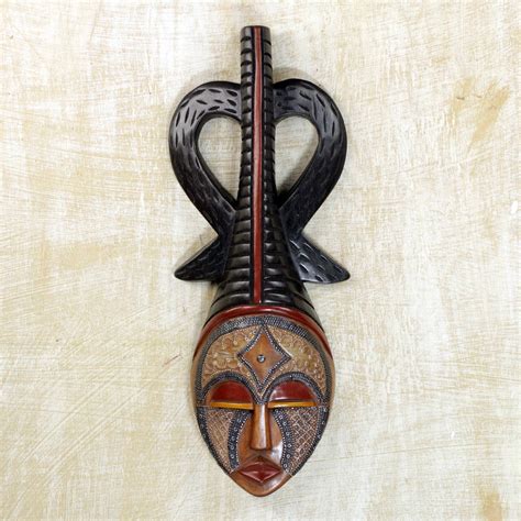 Unicef Market African Sese Wood Wall Mask From Ghana African Queen