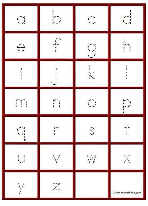 16 Small Letter Alphabets Worksheets Lowercase Letters Printable