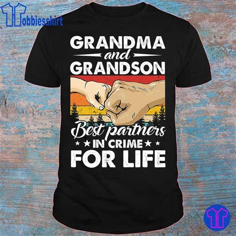 Hobbiesshirt Grandma And Grandson Best Partners In Crime For Life