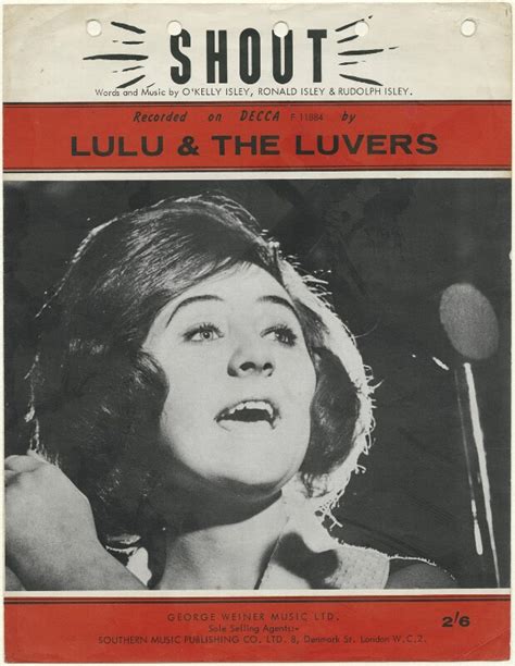 Npg D48474 Sheet Music Cover For Shout By Lulu And The Luvvers Portrait National Portrait