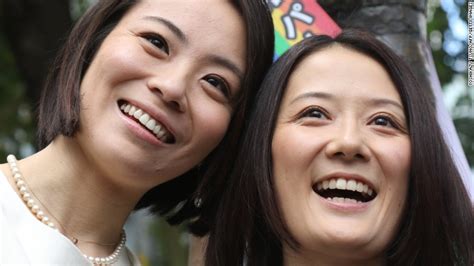 japan s first official same sex couple celebrate cnn