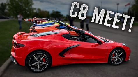 Massive Corvette C8 Meet Beautiful Colors And Options Youtube
