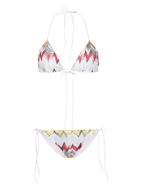 Missoni Zig Zag Pattern Bikini Set Farfetch